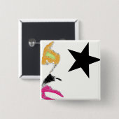 ロックスターモダンなPin 缶バッジ (正面&裏面)