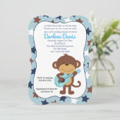 ロックスターモンキーギターボーイベビーシャワー 招待状 (スタンド正面)