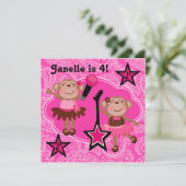 ロックスターモンキーズ誕生日招待状 招待状 (スタンド正面)