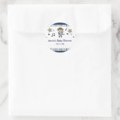 ロックスターモンキーベビーシャワーステッカー ラウンドシール (バッグ)