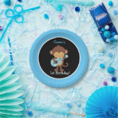 ロックスターモンキー紙プレート/カスタムカラー! ペーパープレート (パーティー)