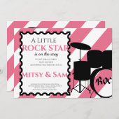 ロックスターロックバイバイベビーシャワー招待状 招待状 (正面/裏面)