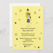 ロックスター写真が女の子を押し付ける 招待状 (正面/裏面)