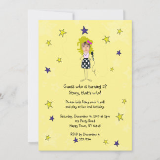 ロックスター写真が女の子を押し付ける 招待状