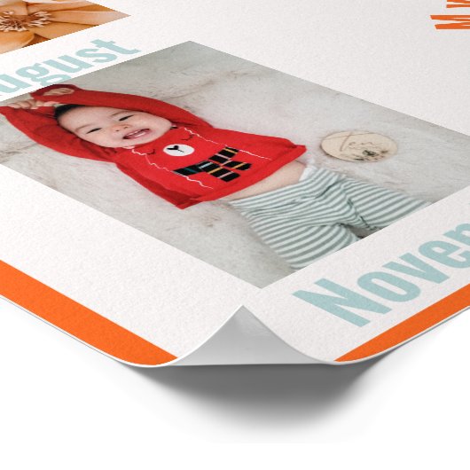 ロックスター初の誕生日の毎月の写真 ポスター (角)