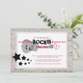 ロックスター子供の誕生日パーティの招待状 招待状 (スタンド正面)