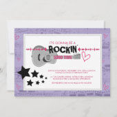 ロックスター子供の誕生日パーティの招待状 招待状 (正面)