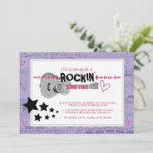 ロックスター子供の誕生日パーティの招待状 招待状 (スタンド正面)