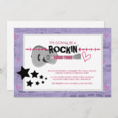 ロックスター子供の誕生日パーティの招待状 招待状 (正面/裏面)