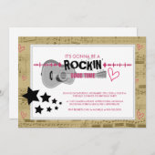 ロックスター子供の誕生日パーティの招待状 招待状 (正面/裏面)