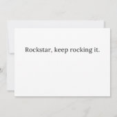 ロックスター従業員サンキューフラットカード サンキューカード (裏面)