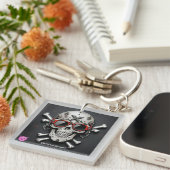 「ロックスター態度グラフィック」 キーホルダー (正面右)