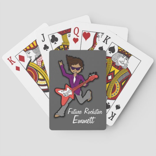 ロックスター漫画の男の子の名前遊ミュージカルのカード トランプ (裏面)