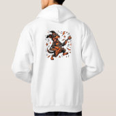 ロックスター犬Tシャツ - 面白い犬ミュージックラバー Tee パーカ (裏面)