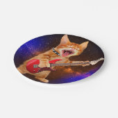 ロックスター猫 ペーパープレート (アングル)