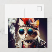 ロックスター猫 ポストカード (正面/裏面)