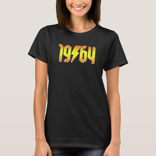 ロックスター生まれは1964年誕生日Rock N Roll Gr Tシャツ (正面)