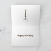 ロックスター素朴アコースティックギターのパーソナライズ カード (内部)