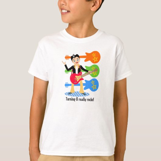 ロックスター誕生日の少年 Tシャツ (正面)