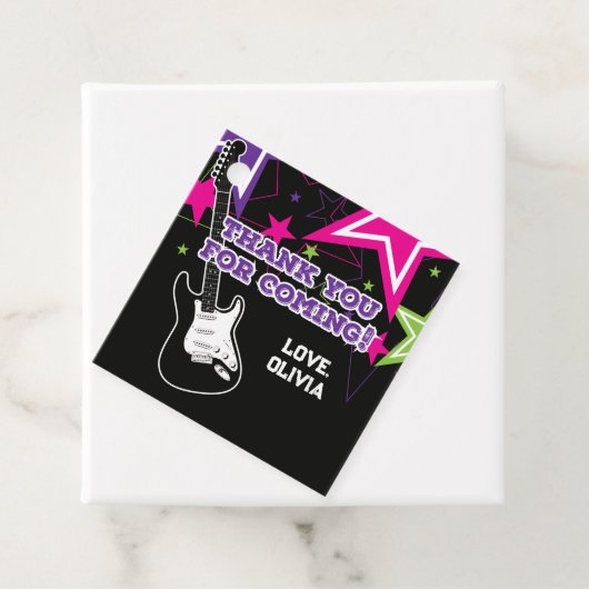 ロックスター誕生日ギターピンクパープル フェイバータグ (インサイチュ)
