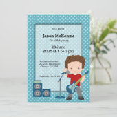 ロックスター誕生日パーティー 招待状 (スタンド正面)