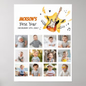 ロックスター誕生日フォトマイルストーンポスター ポスター (正面)