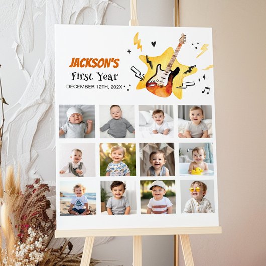 ロックスター誕生日フォトマイルストーンポスター ポスター