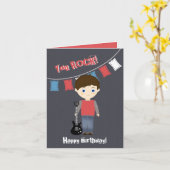 ロックスター誕生日ボーイ カード (黄色い花)