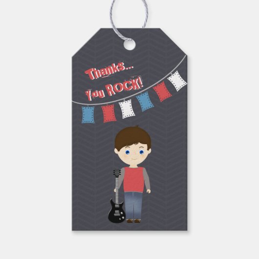 ロックスター誕生日ボーイ ギフトタグ (正面)