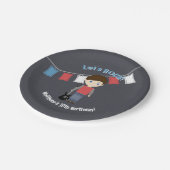 ロックスター誕生日ボーイ ペーパープレート (アングル)