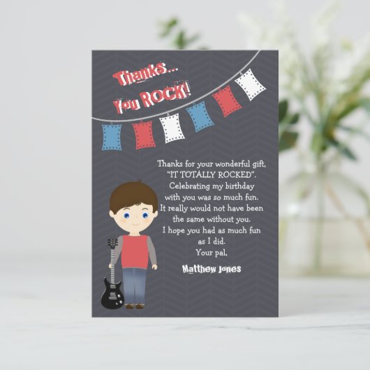 ロックスター誕生日ボーイ 招待状 (スタンド正面)