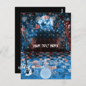 ロックスター誕生日ミュージカルダンスパーティーありがとう ポストカード (正面/裏面)