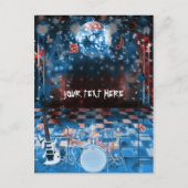 ロックスター誕生日ミュージカルダンスパーティーありがとう ポストカード (正面)