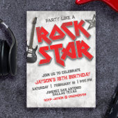 ロックスター誕生日 招待状