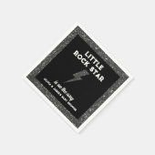ロックスター赤ちゃんシャワーブラックロックアンドロール スタンダードカクテルナプキン (角)