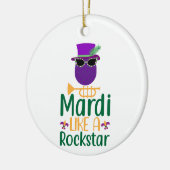 ロックスター風タイポグラフィー 名前入りデザイン Mardi セラミックオーナメント (左)