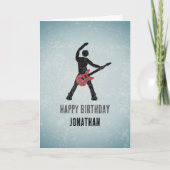 ロックスター & エレクトリックギター - グランジスタイルのカード男子用 カード (正面)