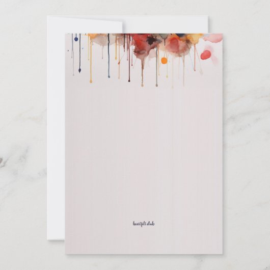 ロックスター エレクトリックギター 誕生日パーティー招待状 招待状 (裏面)