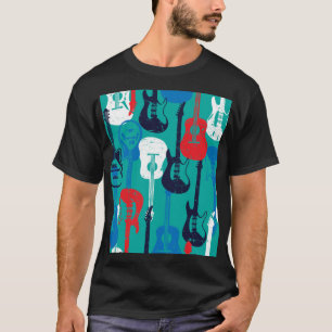 ロックスター:ギタグランジーパターン Tシャツ