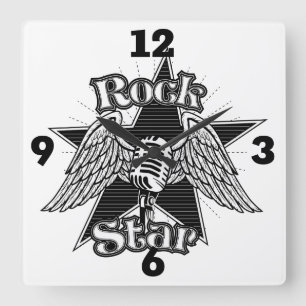 ロックスター スクエア壁時計
