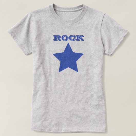 ロックスター |ネイビーブルースター女性基本Tシャツ Tシャツ (デザイン正面)