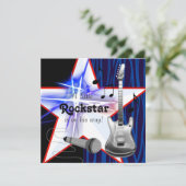 ロックスター ベイビー ボーイ シャワー 招待状 (スタンド正面)