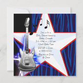 ロックスター ベイビー ボーイ シャワー 招待状 (裏面)