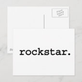 ロックスター。 ポストカード (正面/裏面)