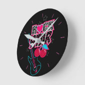 ロックスター ラウンド壁時計 (傾斜)