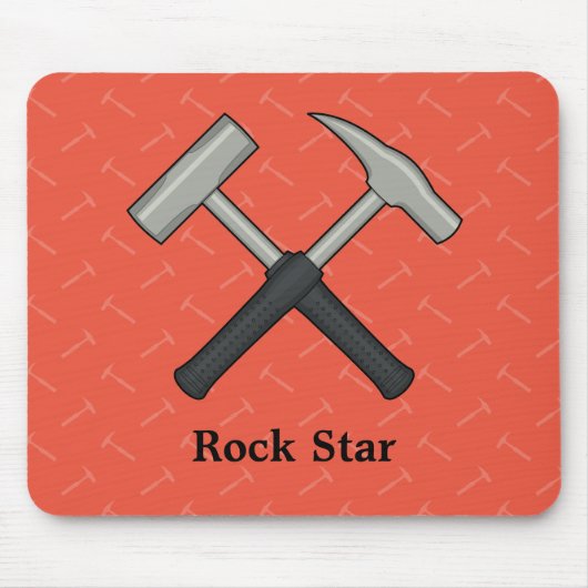 ロックスター！交叉地質ハンマー マウスパッド (正面)