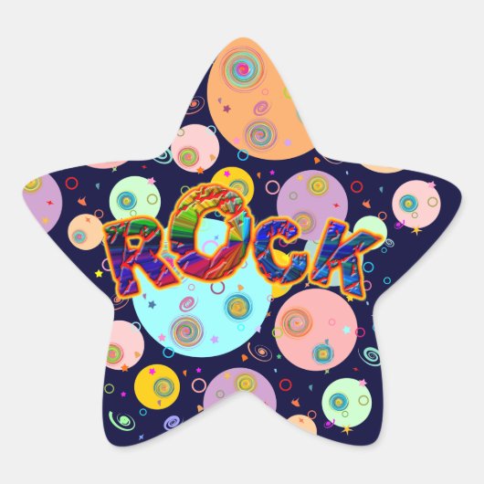 ロックスター 星シール (正面)