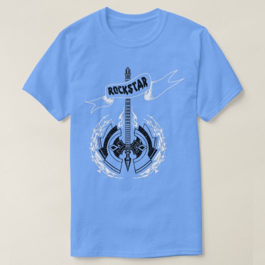 ロックスターAx Guitar03 2 Tシャツ (デザイン正面)