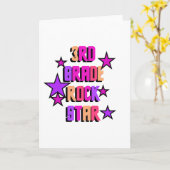 ロックスターTシャツとギフト第3級 カード (黄色い花)