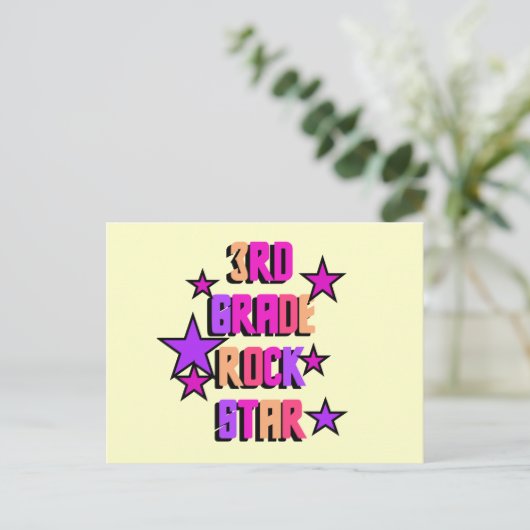 ロックスターTシャツとギフト第3級 ポストカード (スタンド正面)